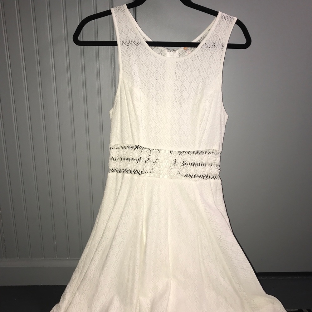 Free people white lace dress!!